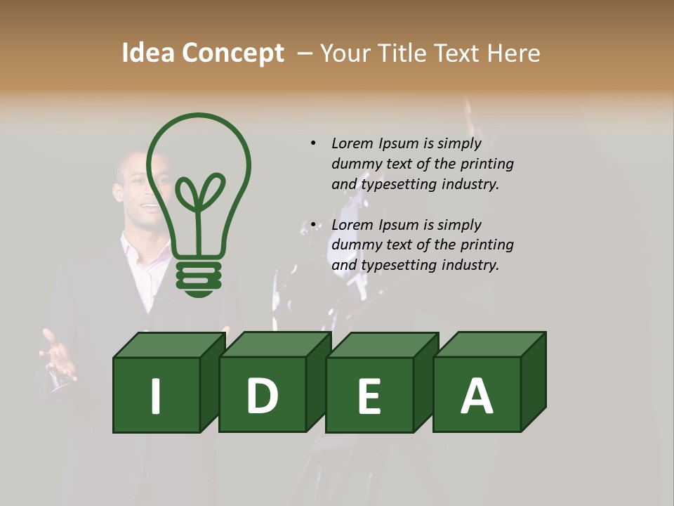 Standing Horizontal Technician PowerPoint Template