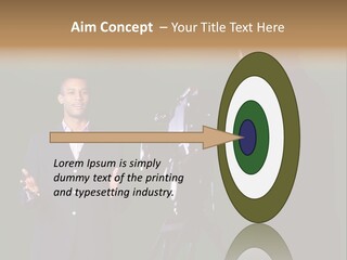 Standing Horizontal Technician PowerPoint Template