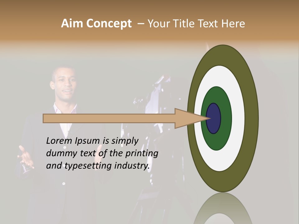 Standing Horizontal Technician PowerPoint Template