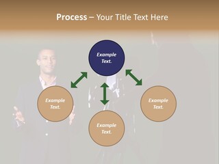Standing Horizontal Technician PowerPoint Template