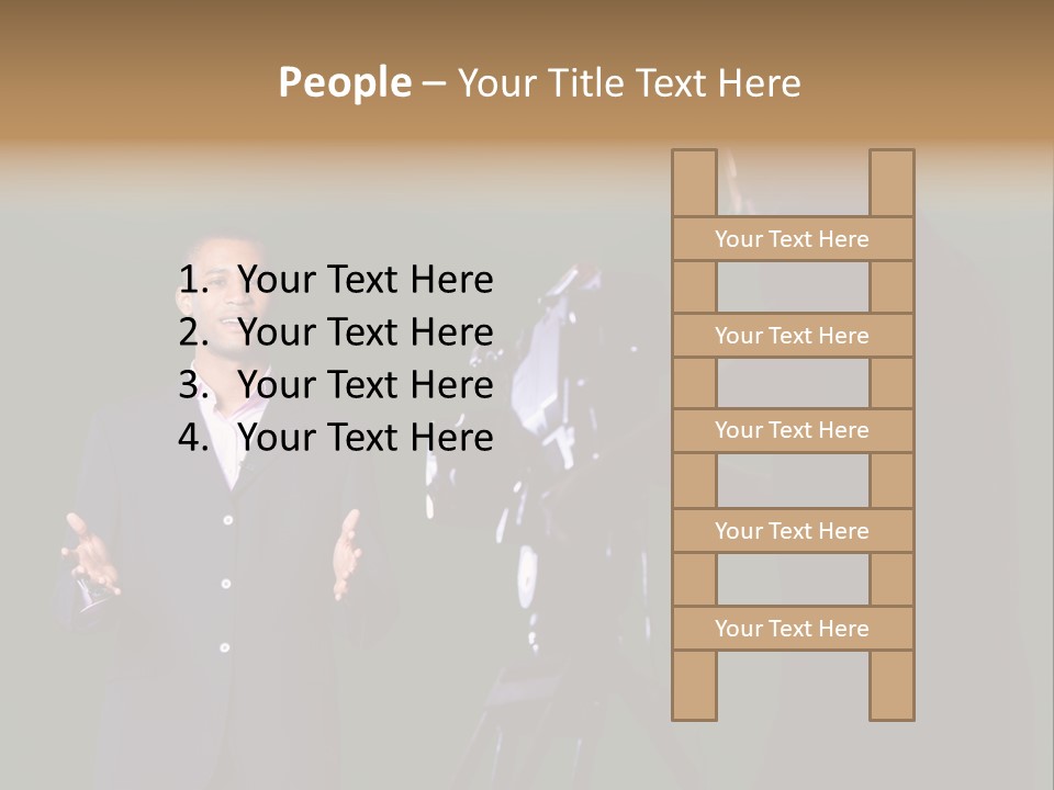 Standing Horizontal Technician PowerPoint Template
