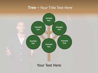 Standing Horizontal Technician PowerPoint Template