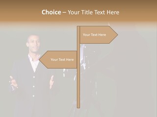 Standing Horizontal Technician PowerPoint Template