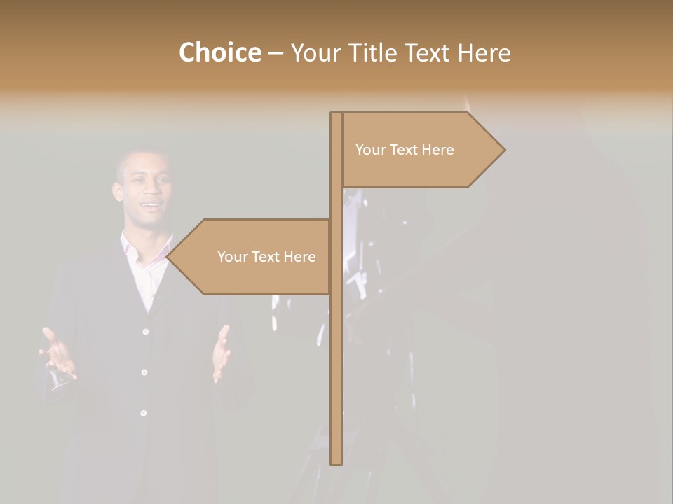 Standing Horizontal Technician PowerPoint Template