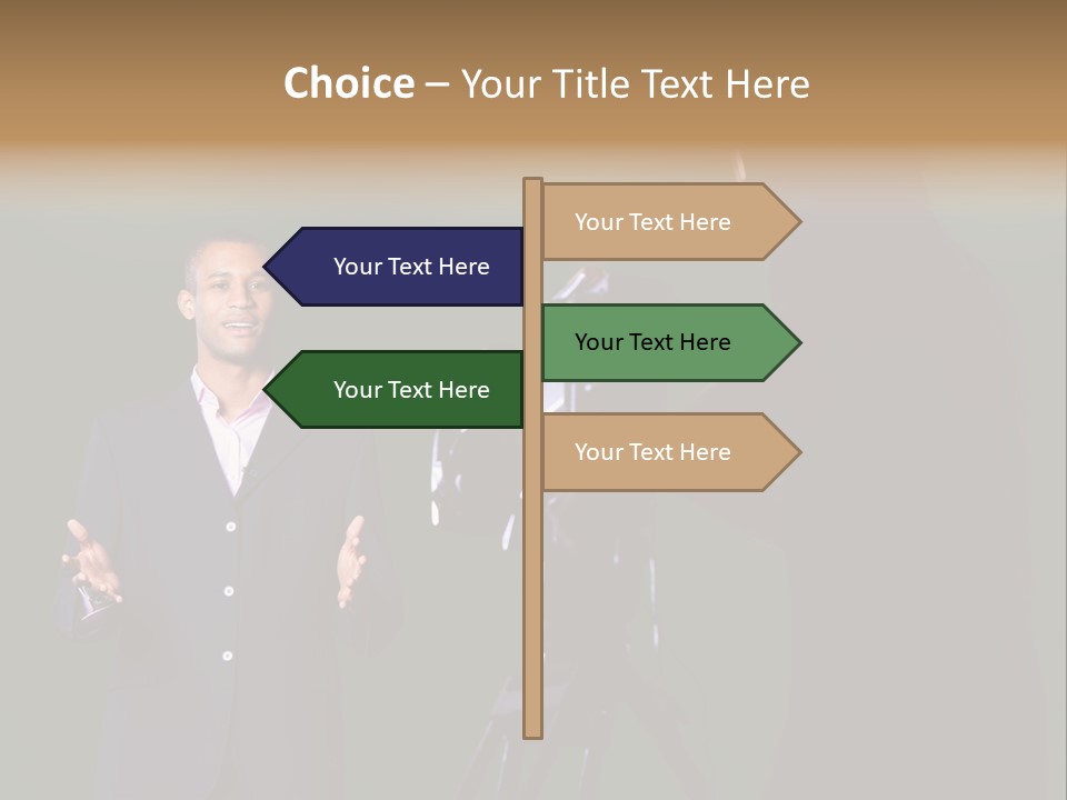Standing Horizontal Technician PowerPoint Template
