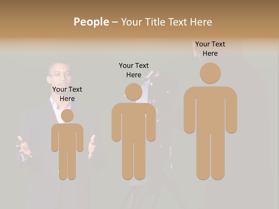 Standing Horizontal Technician PowerPoint Template