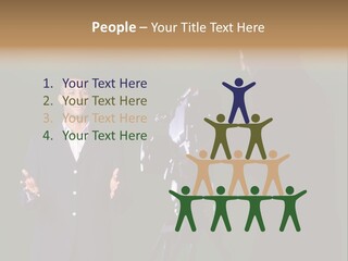 Standing Horizontal Technician PowerPoint Template