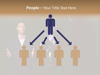 Standing Horizontal Technician PowerPoint Template