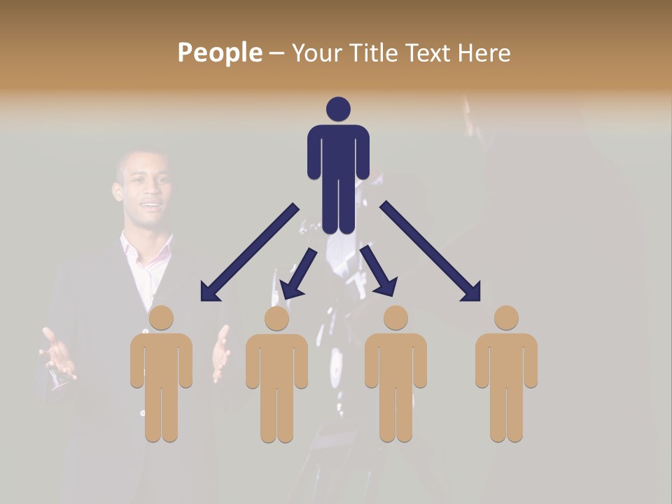 Standing Horizontal Technician PowerPoint Template