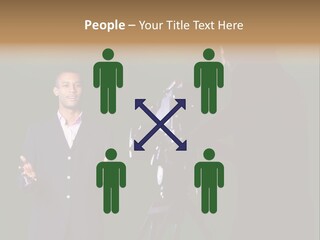 Standing Horizontal Technician PowerPoint Template