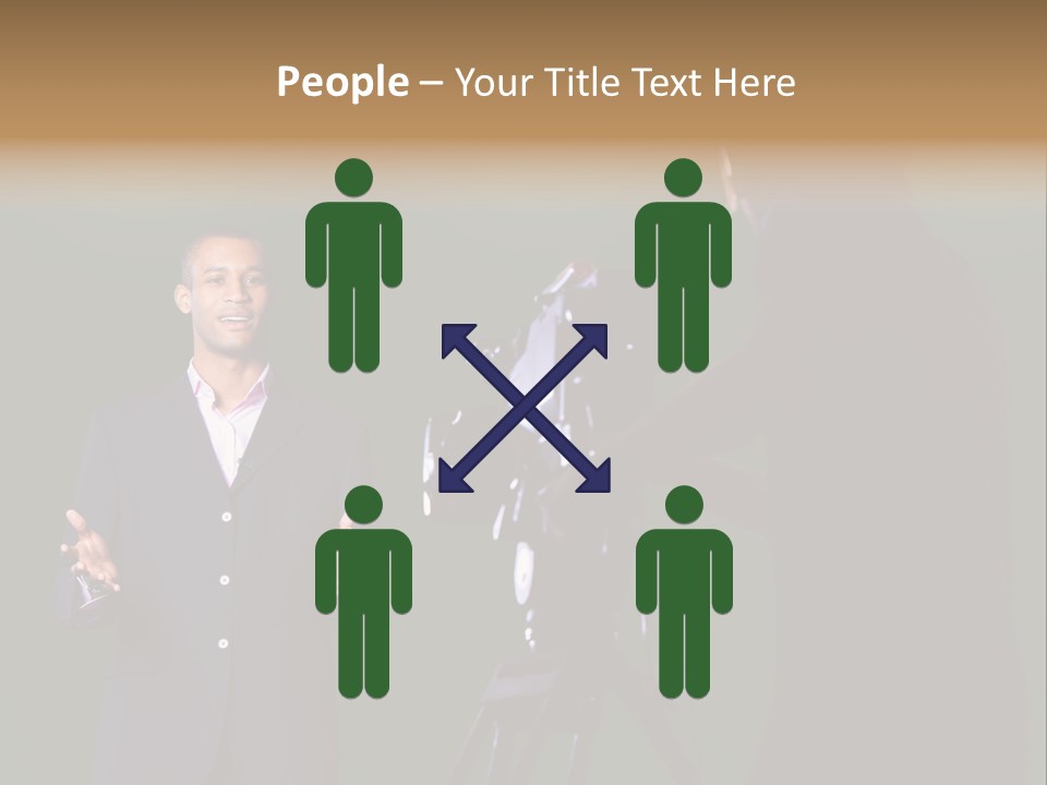 Standing Horizontal Technician PowerPoint Template