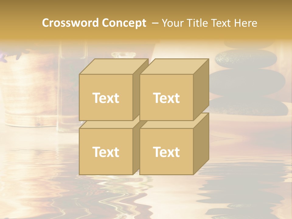 A Vase With Flowers And Rocks On A Table PowerPoint Template