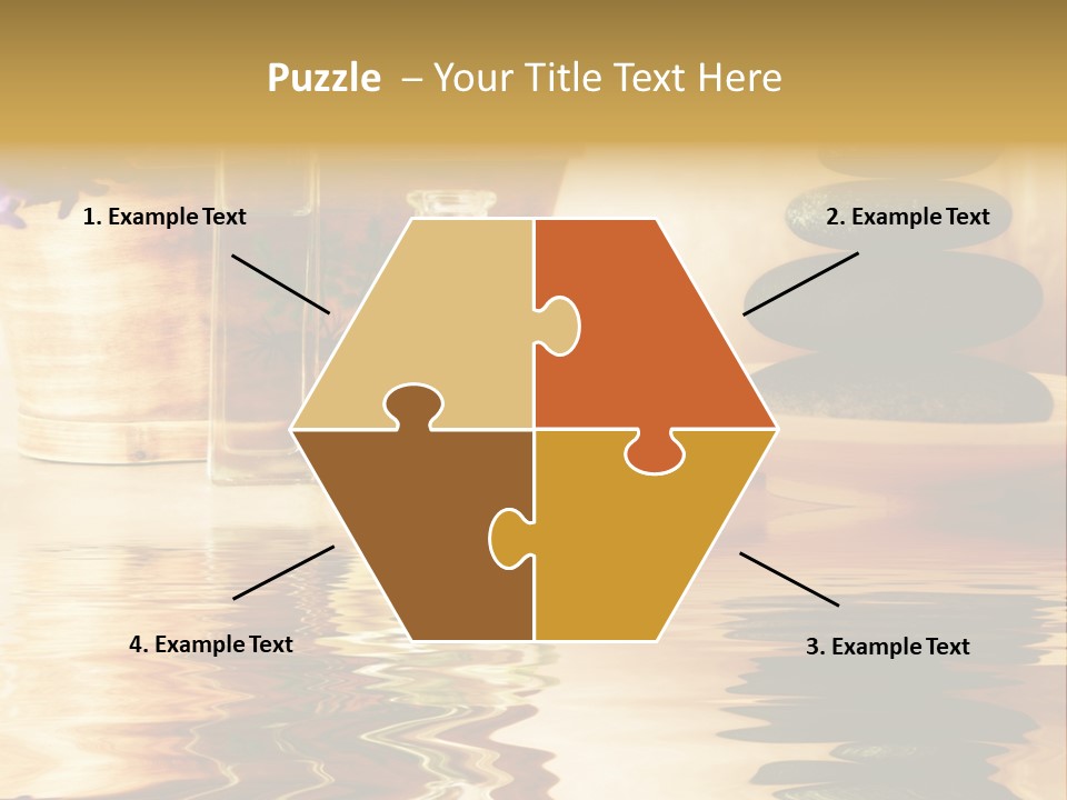 A Vase With Flowers And Rocks On A Table PowerPoint Template