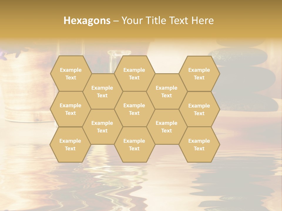 A Vase With Flowers And Rocks On A Table PowerPoint Template