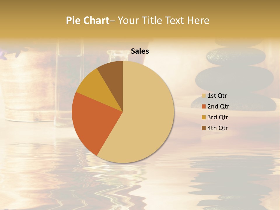 A Vase With Flowers And Rocks On A Table PowerPoint Template