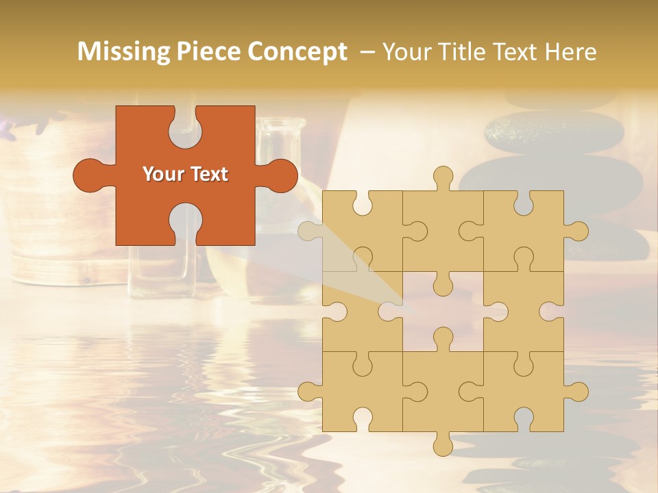 A Vase With Flowers And Rocks On A Table PowerPoint Template