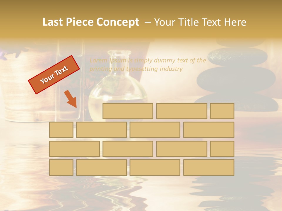 A Vase With Flowers And Rocks On A Table PowerPoint Template