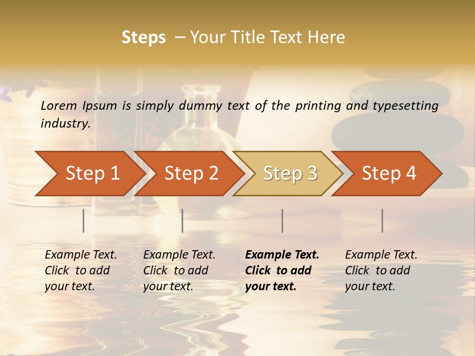 A Vase With Flowers And Rocks On A Table PowerPoint Template