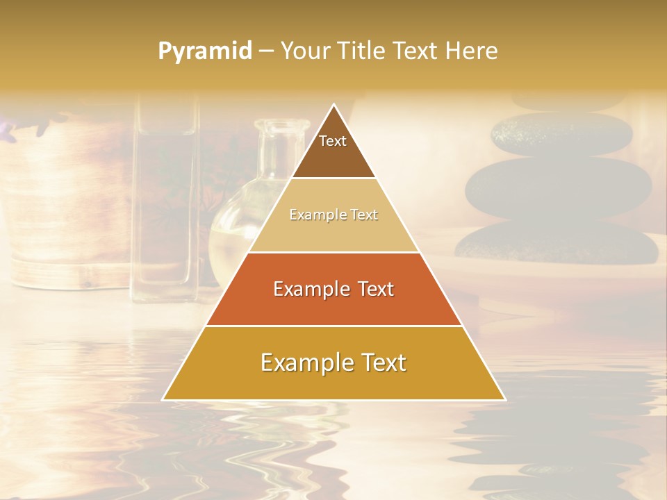 A Vase With Flowers And Rocks On A Table PowerPoint Template