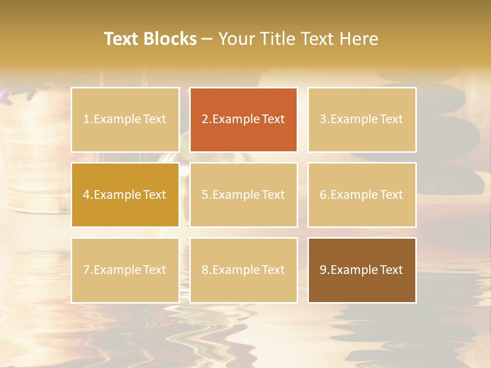 A Vase With Flowers And Rocks On A Table PowerPoint Template