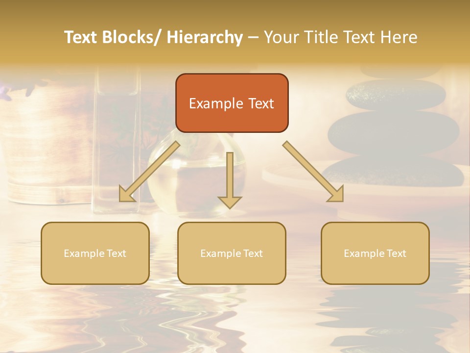 A Vase With Flowers And Rocks On A Table PowerPoint Template