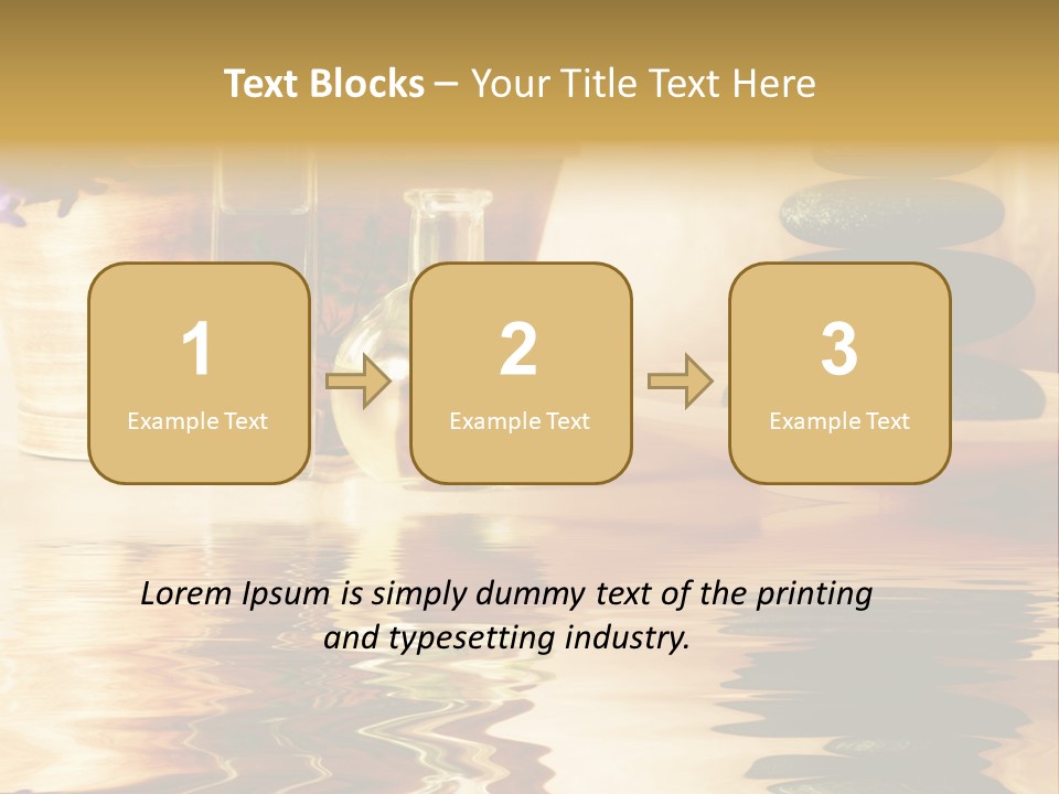 A Vase With Flowers And Rocks On A Table PowerPoint Template