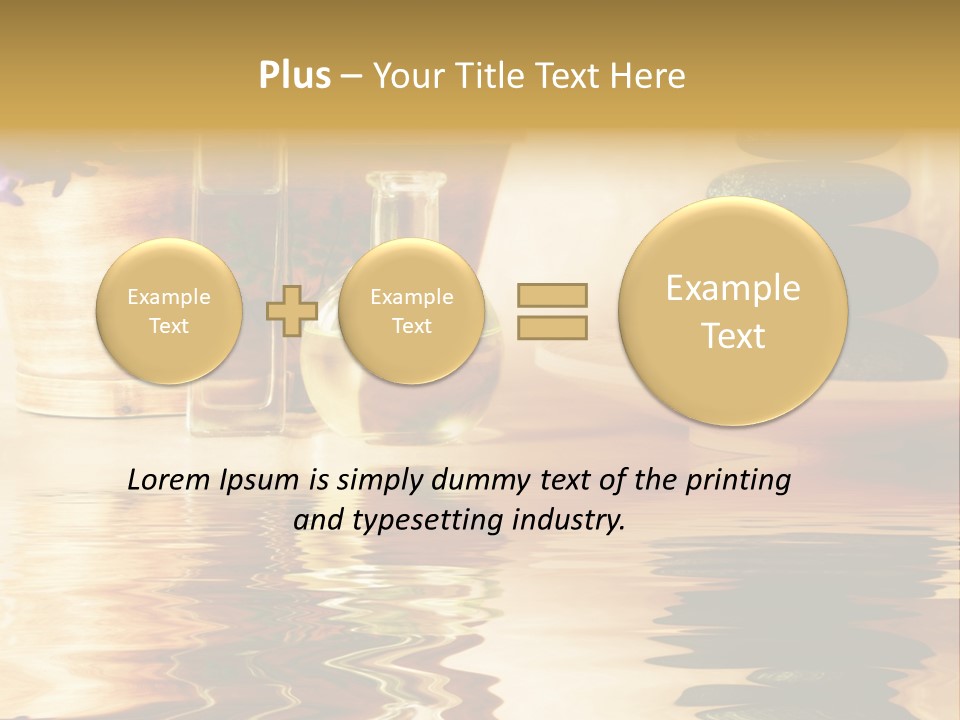 A Vase With Flowers And Rocks On A Table PowerPoint Template