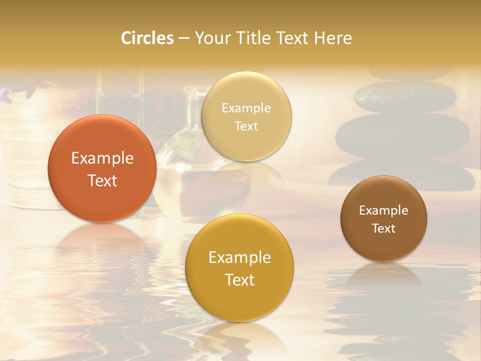 A Vase With Flowers And Rocks On A Table PowerPoint Template