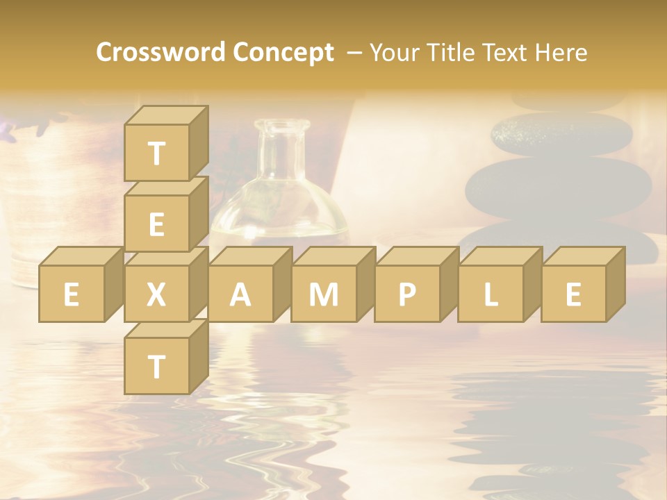 A Vase With Flowers And Rocks On A Table PowerPoint Template