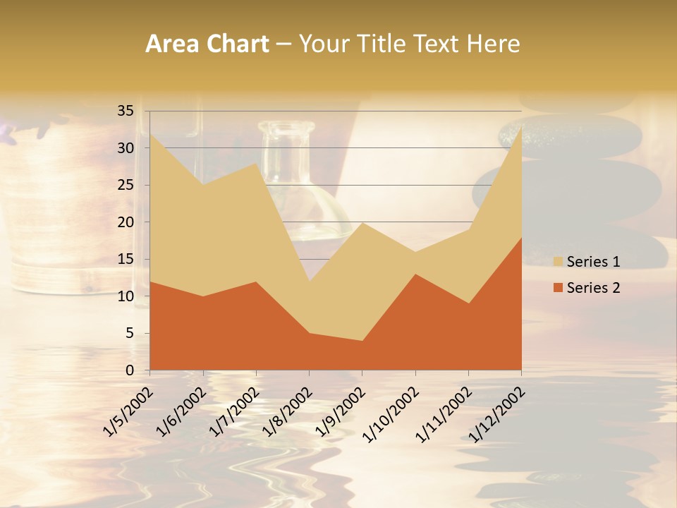 A Vase With Flowers And Rocks On A Table PowerPoint Template