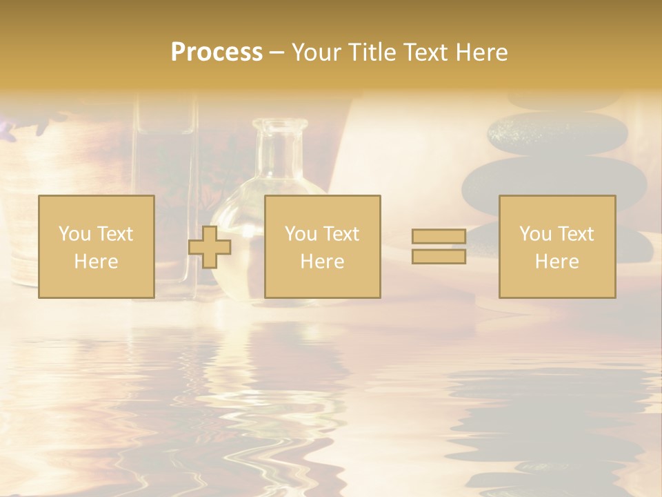 A Vase With Flowers And Rocks On A Table PowerPoint Template