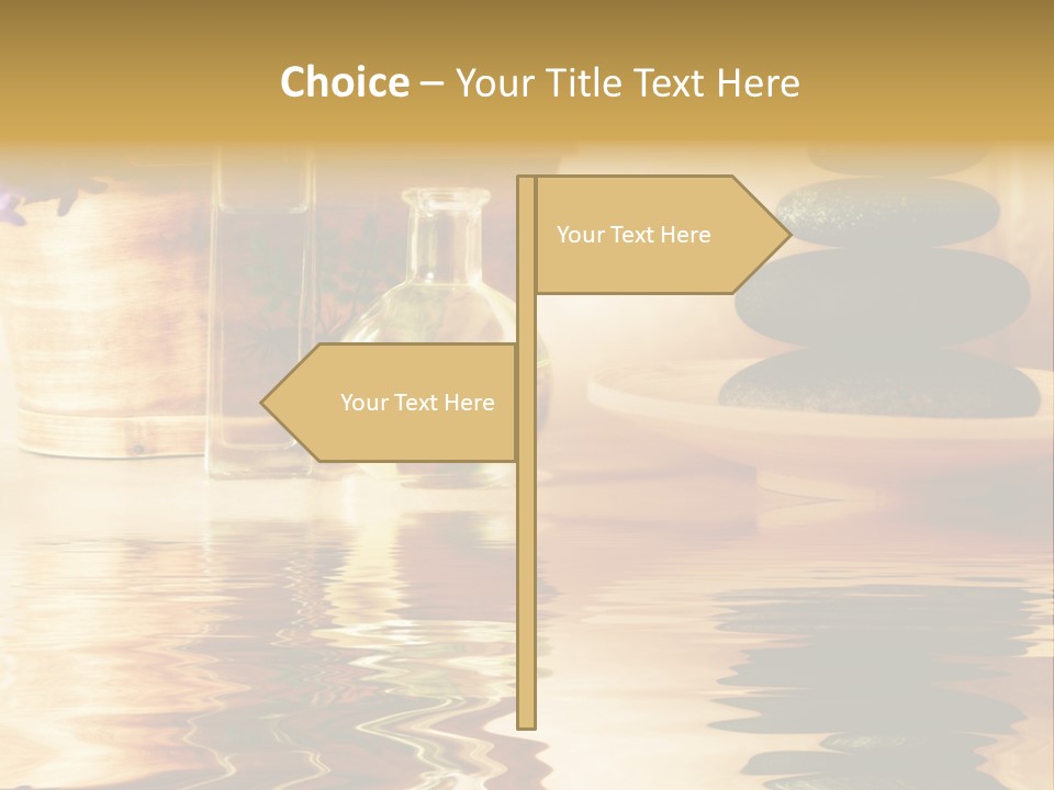 A Vase With Flowers And Rocks On A Table PowerPoint Template