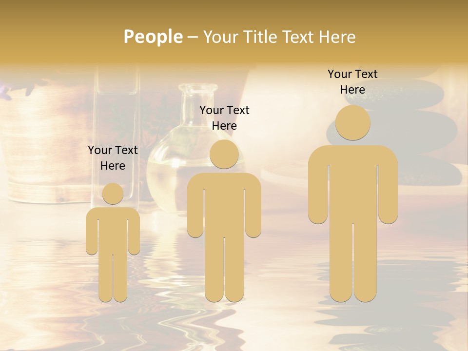 A Vase With Flowers And Rocks On A Table PowerPoint Template