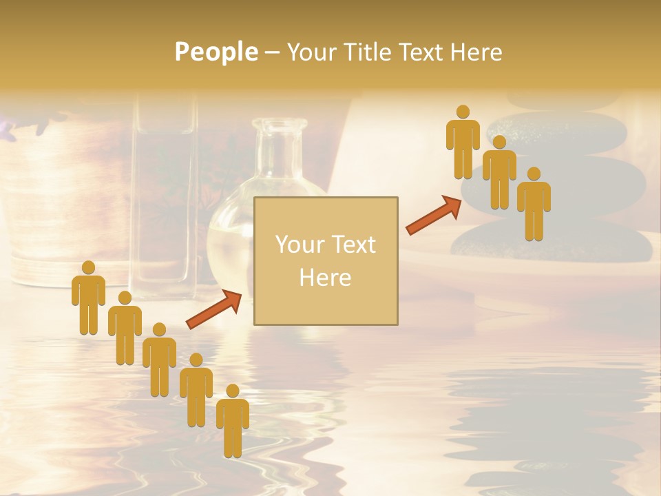 A Vase With Flowers And Rocks On A Table PowerPoint Template