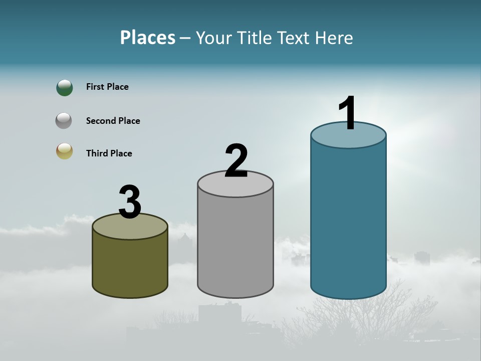 Space Needle Seattle Blue PowerPoint Template