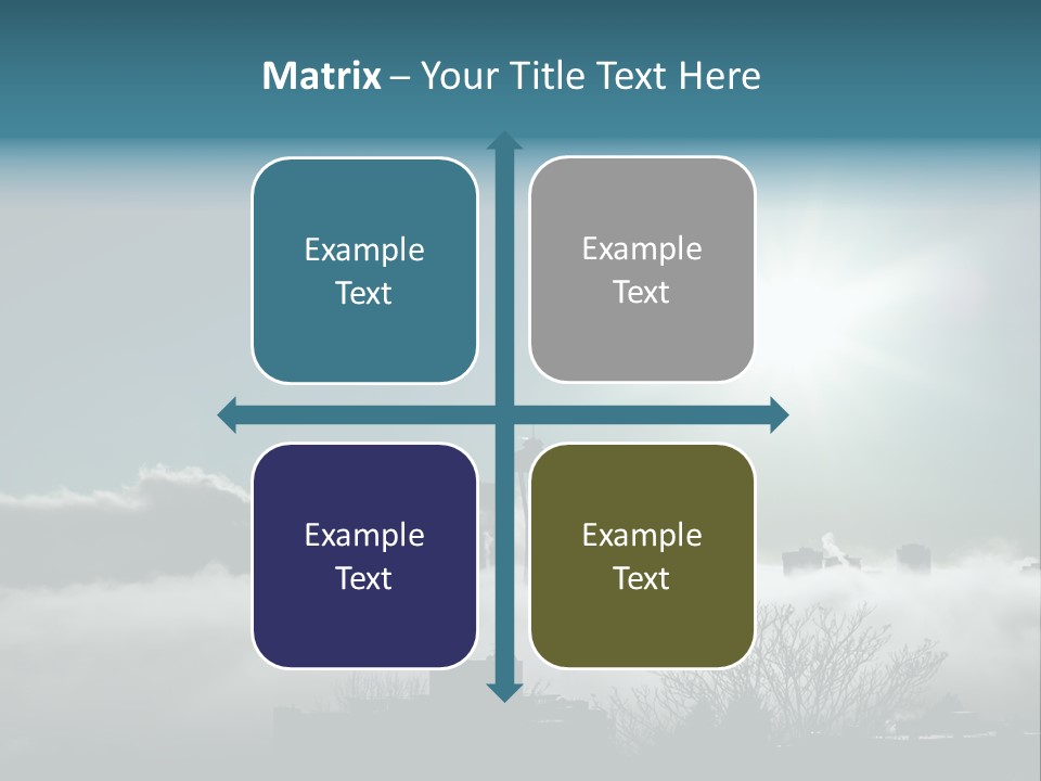 Space Needle Seattle Blue PowerPoint Template