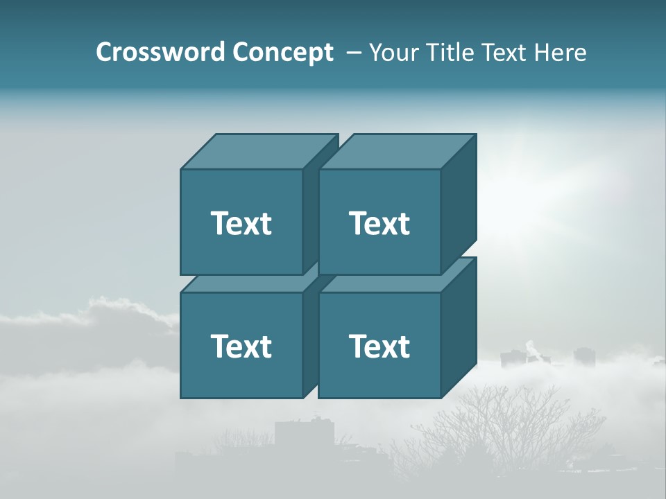 Space Needle Seattle Blue PowerPoint Template