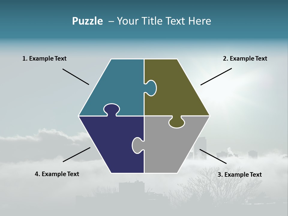 Space Needle Seattle Blue PowerPoint Template