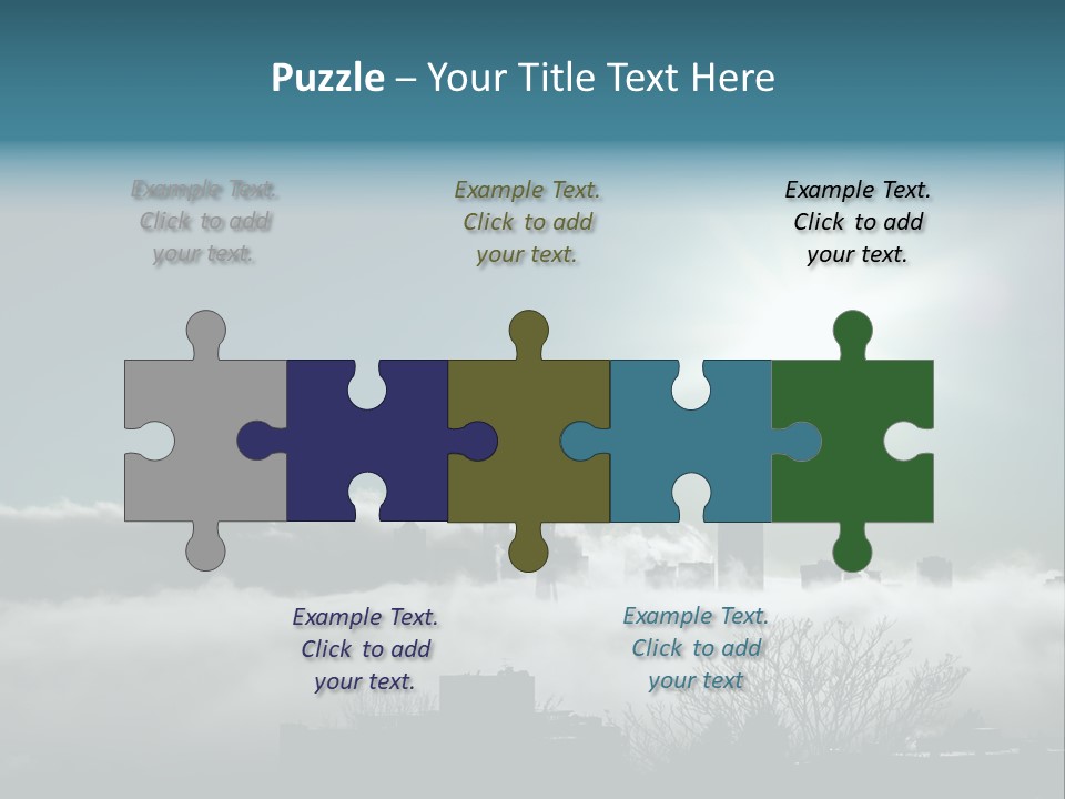 Space Needle Seattle Blue PowerPoint Template