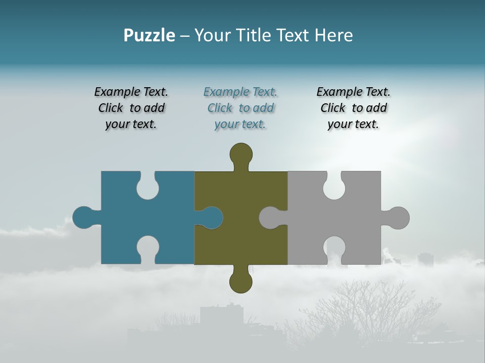 Space Needle Seattle Blue PowerPoint Template