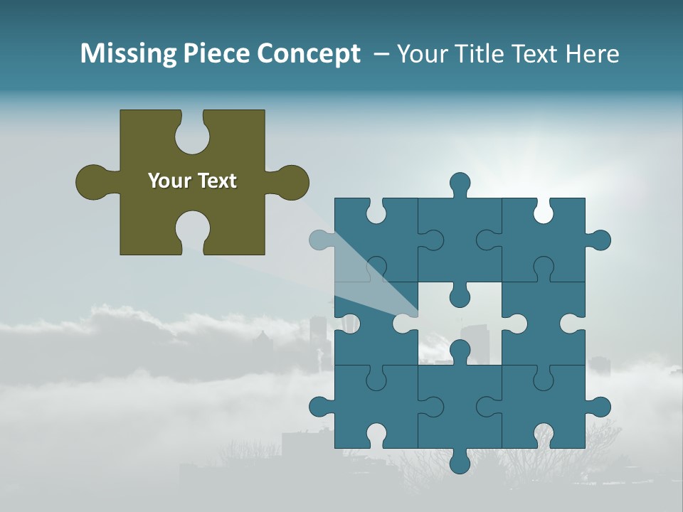 Space Needle Seattle Blue PowerPoint Template