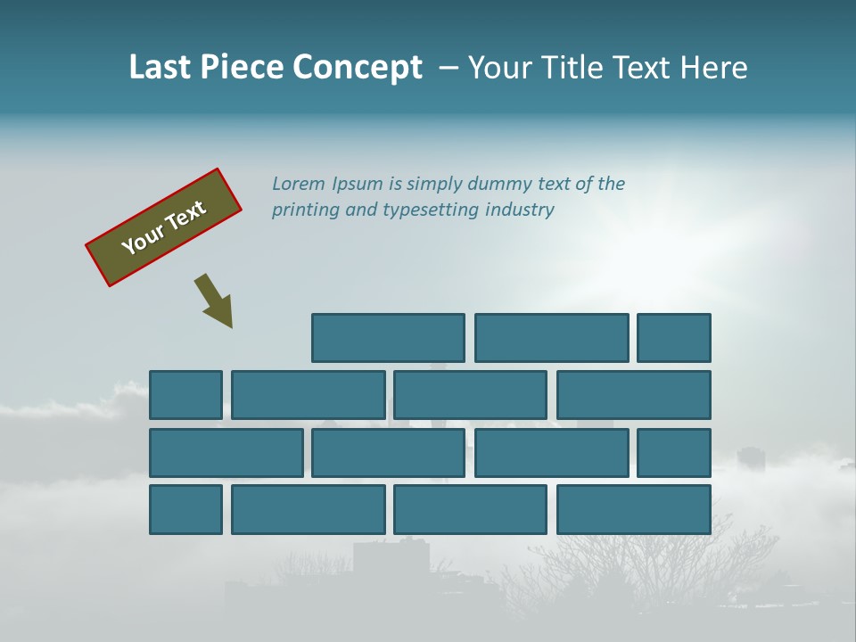 Space Needle Seattle Blue PowerPoint Template