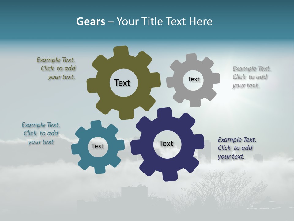 Space Needle Seattle Blue PowerPoint Template