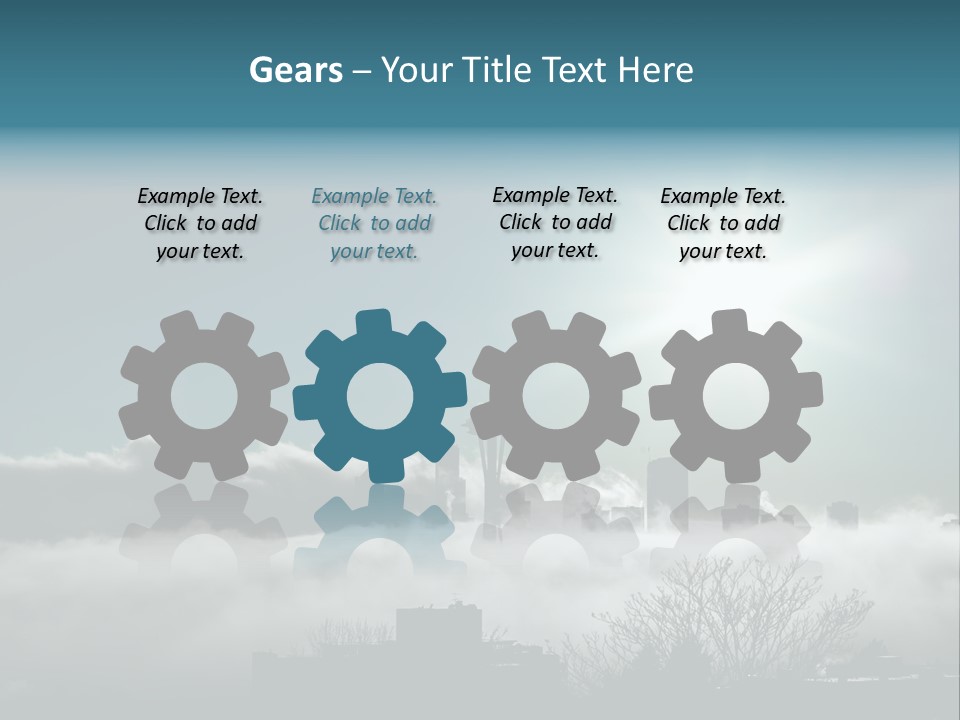 Space Needle Seattle Blue PowerPoint Template