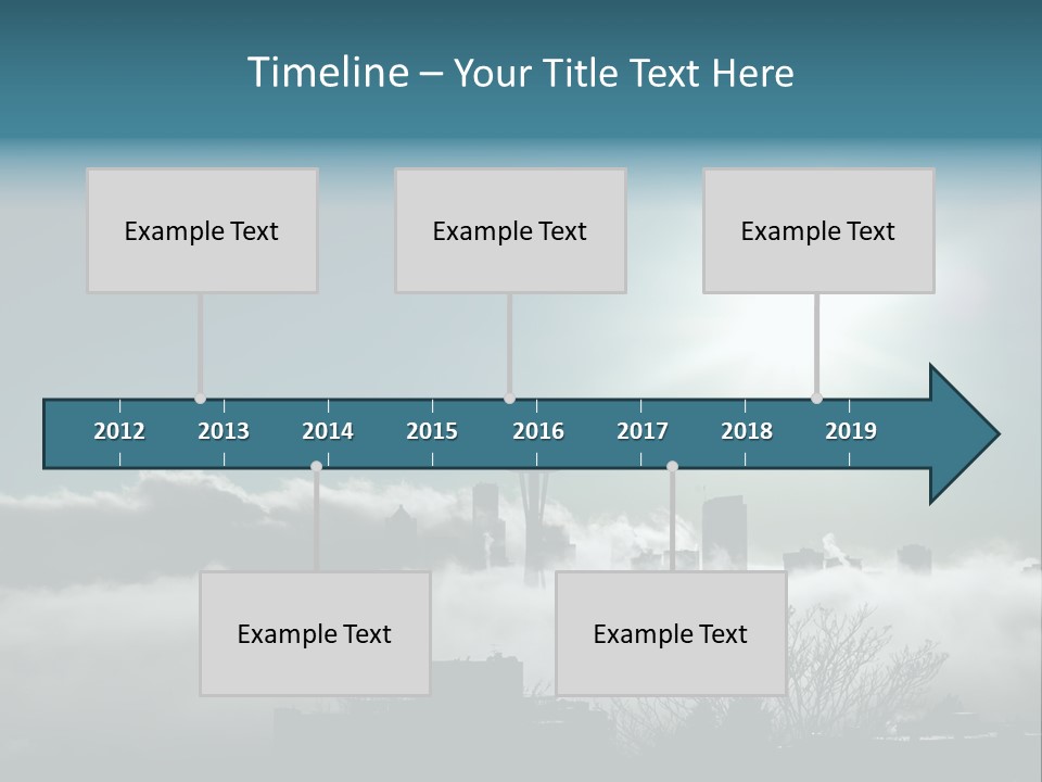 Space Needle Seattle Blue PowerPoint Template