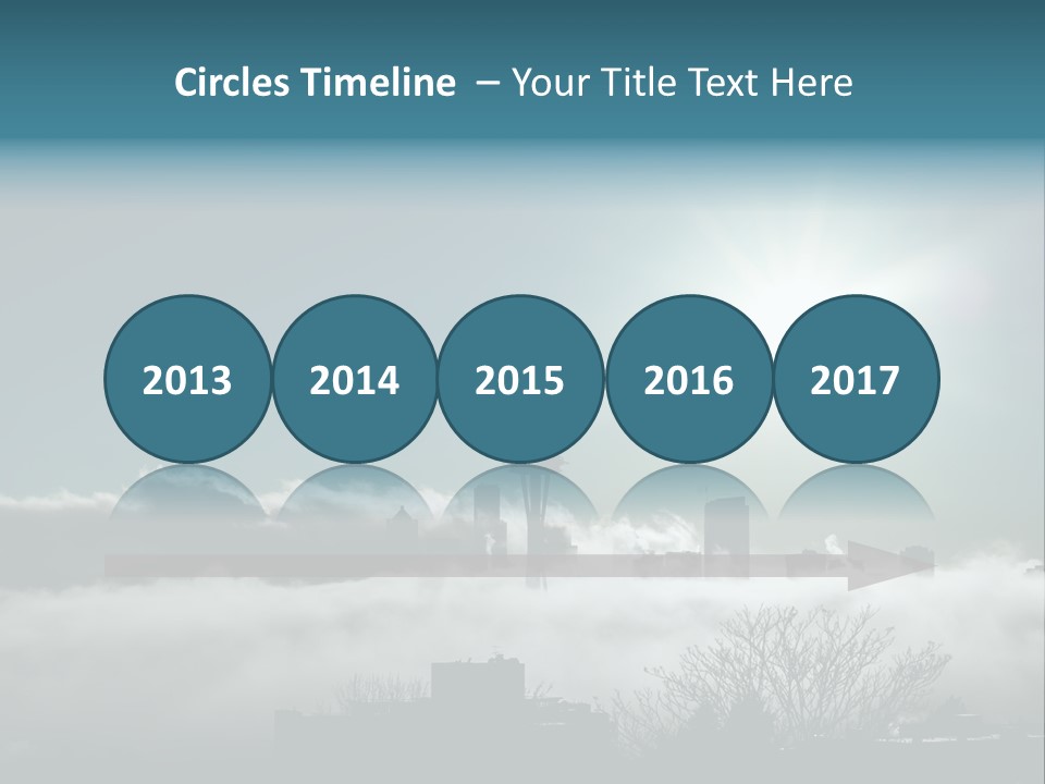 Space Needle Seattle Blue PowerPoint Template