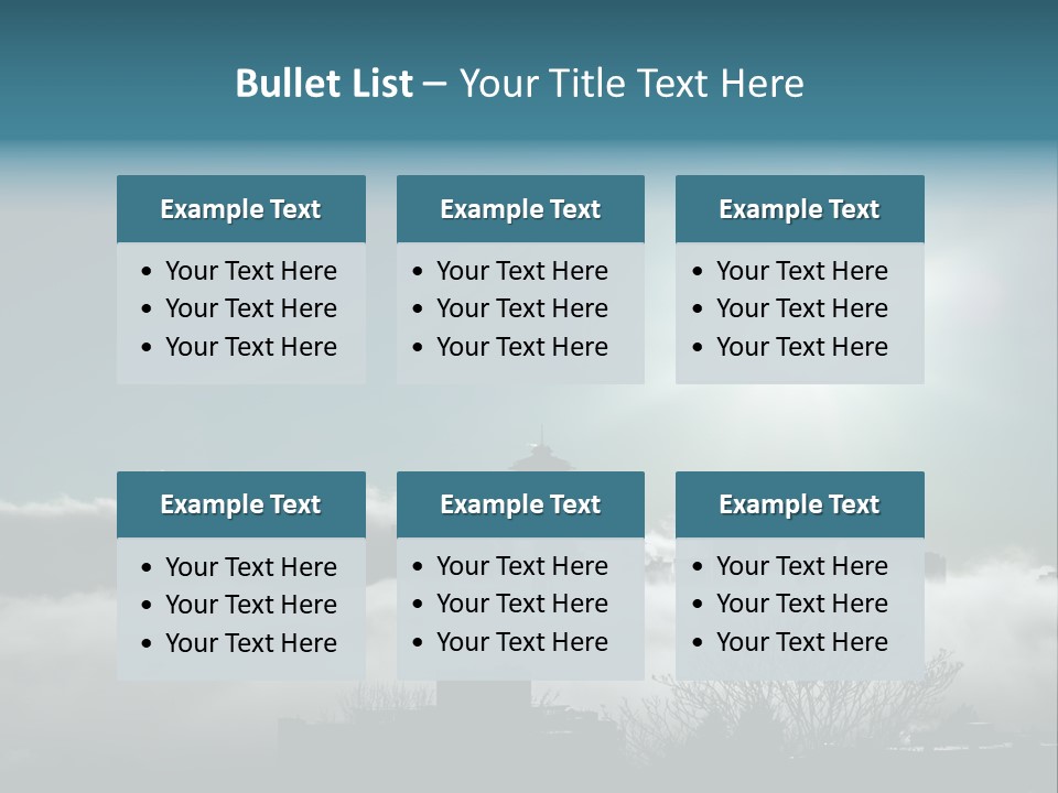 Space Needle Seattle Blue PowerPoint Template