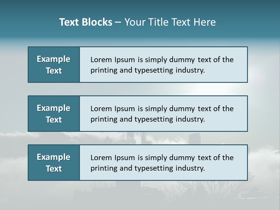 Space Needle Seattle Blue PowerPoint Template