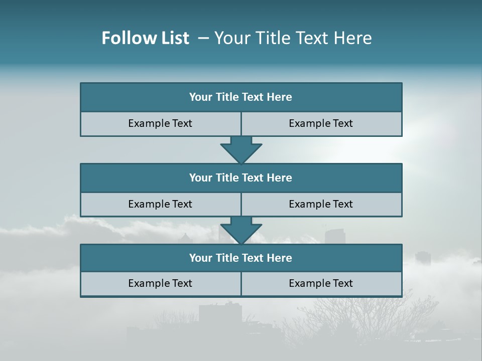 Space Needle Seattle Blue PowerPoint Template
