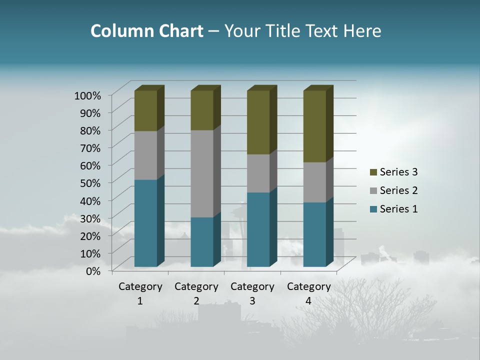 Space Needle Seattle Blue PowerPoint Template